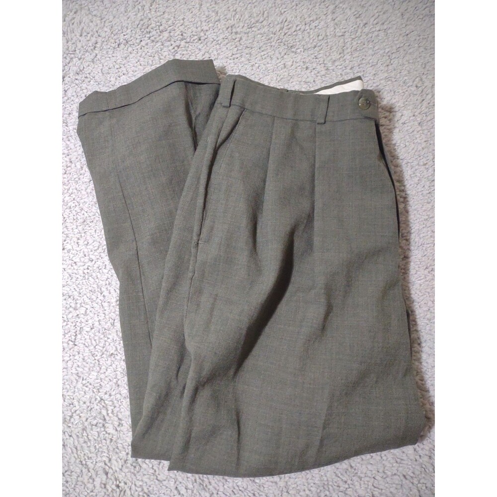 Slates 38x30 Olive Wool Mens Dress Pants Woolmark Old Money